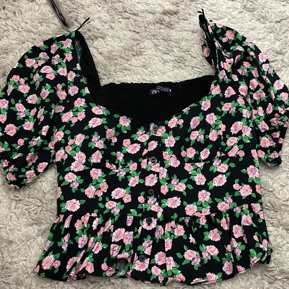 Floral top from Zara